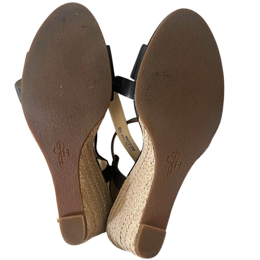 Cole Haan Black Taylor Wedge Sandals - Picture 9 of 9